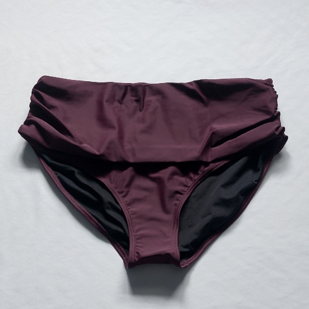 High-Waisted Plum Bikini Bottom Womens Size‎ XL